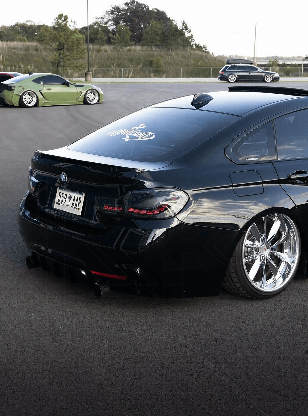 BMW F32 F36 F82 F33 F83 4 Series - Double Dragon Scale Black LED Tail lights (2013 - 2018) - K2 Industries