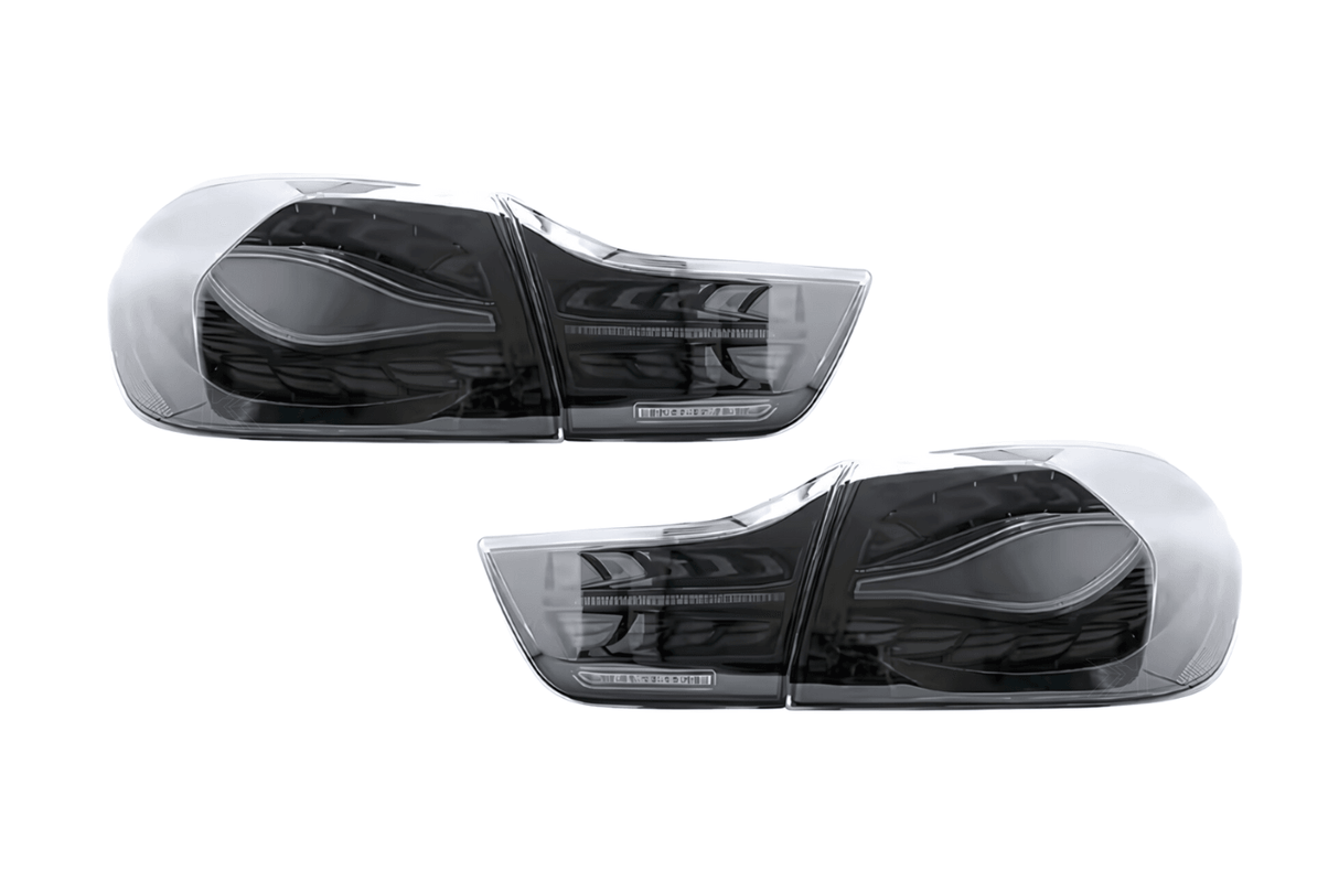 BMW F32 F36 F82 F33 F83 4 Series - Double Dragon Scale Black LED Tail lights (2013 - 2018) - K2 Industries