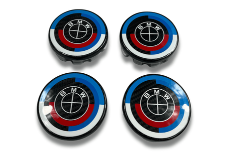 BMW Wheel Caps - Full Carbon 50th Anniversary Style - K2 Industries