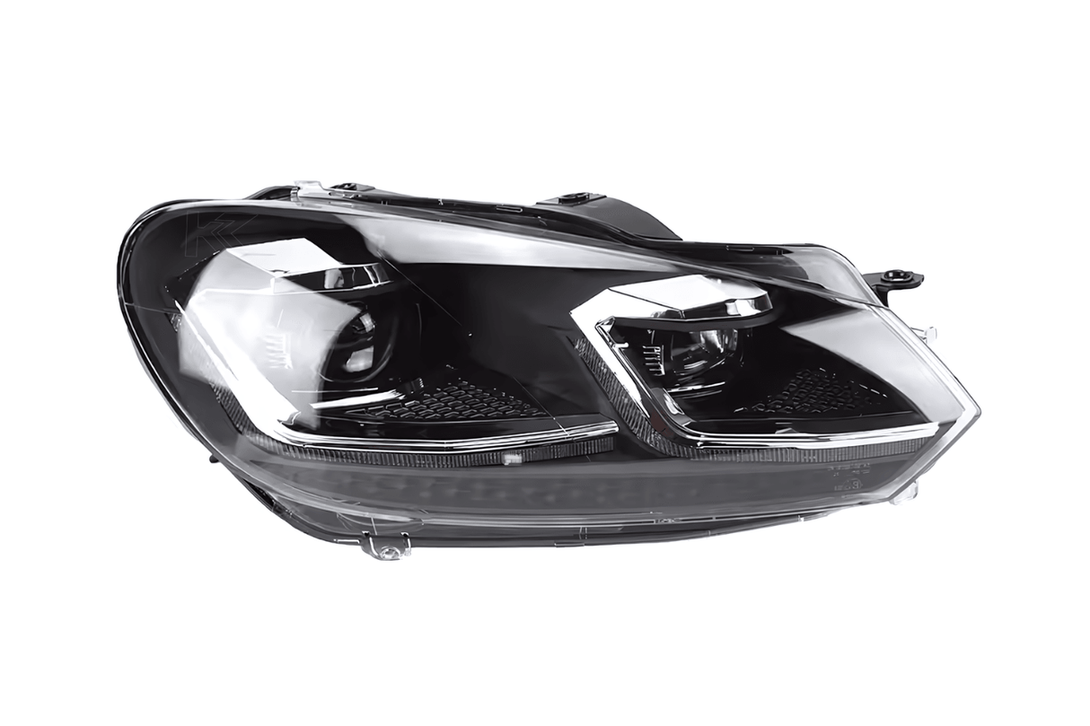 Volkswagen Golf MK6 Red, Silver, and Black Projector with Dynamic Signal LED Headlights (2009 - 2013) - K2 Industries