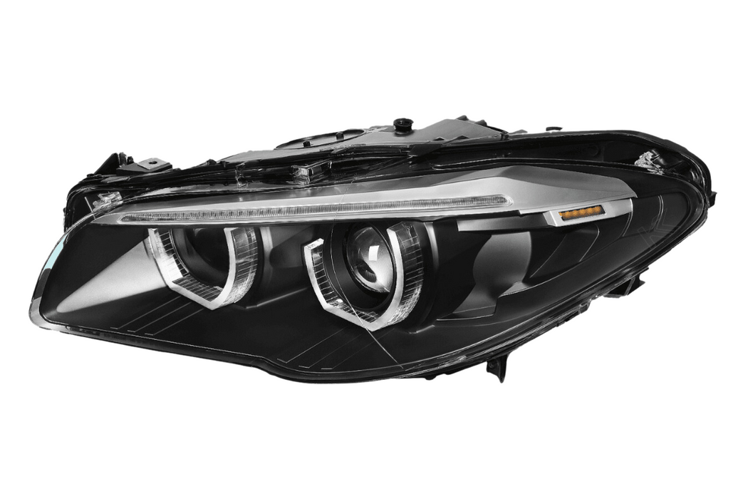 BMW 5-Series F10 Black 3D LED Halo Headlights (11-13)