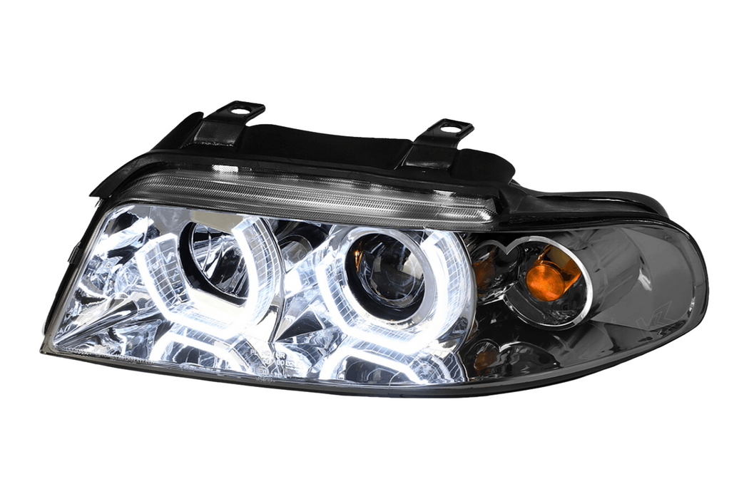 Audi A4 B5 Multi-Color Halo - Chrome DRL Headlights (96-01)
