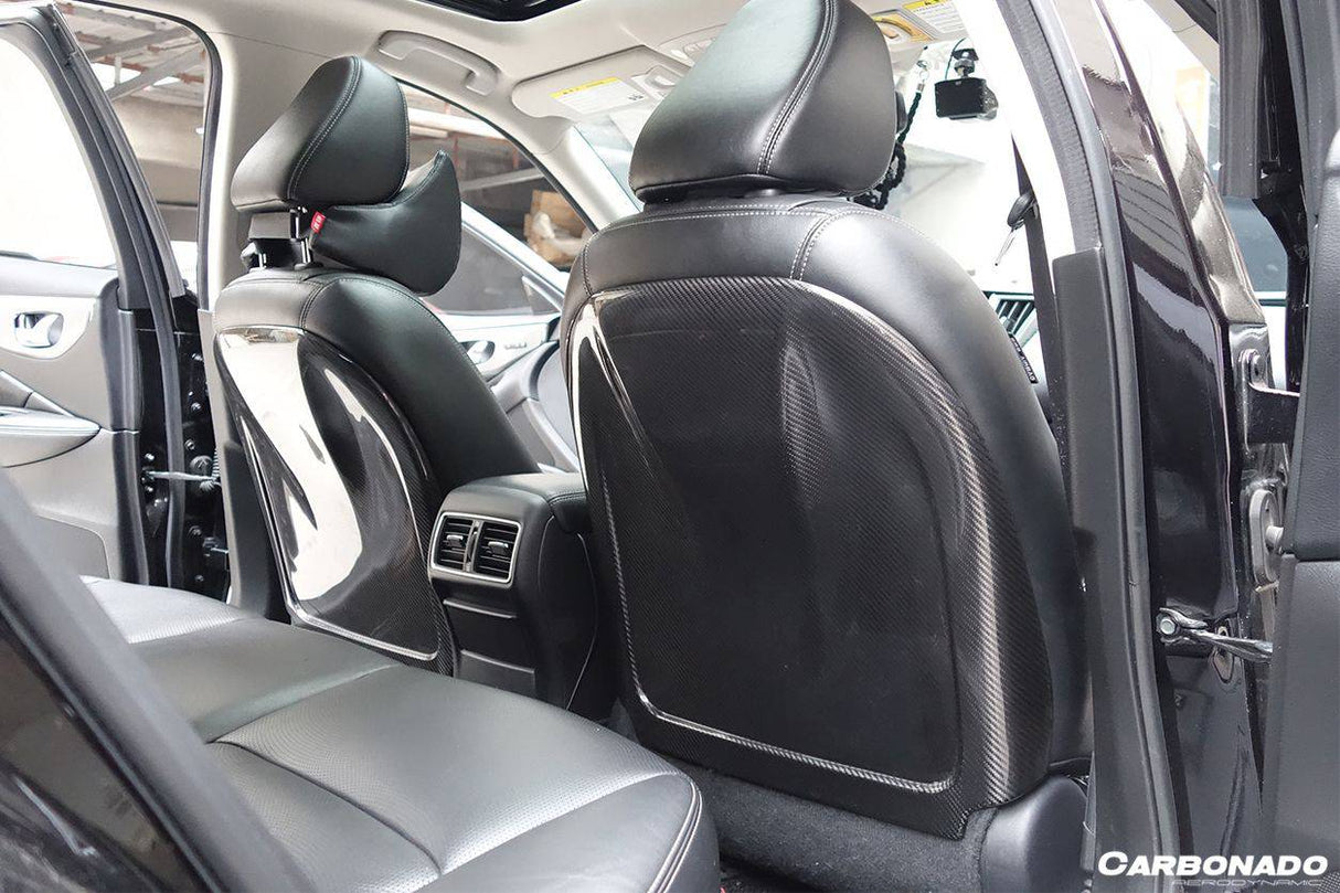 2014-2017 Infiniti Q50 Sedan OEM Style Dry Carbon Fiber Seat back Replacement