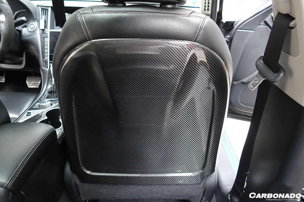 2014-2017 Infiniti Q50 Sedan OEM Style Dry Carbon Fiber Seat back Replacement