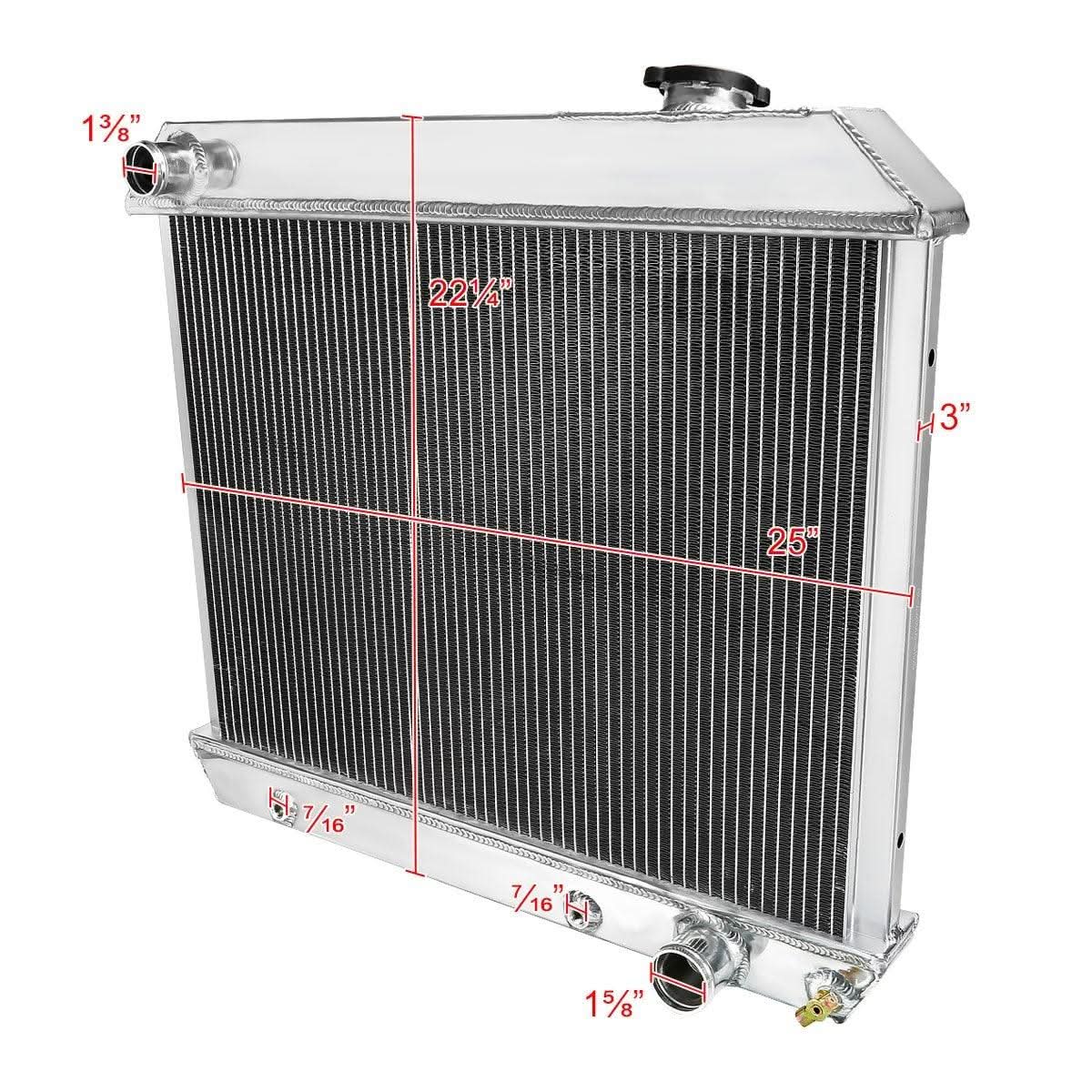 Spec-D Aluminum Radiator Chevy / GMC CK Truck (1963-1966) Triple 3 Row Core w/ Trans Cooler