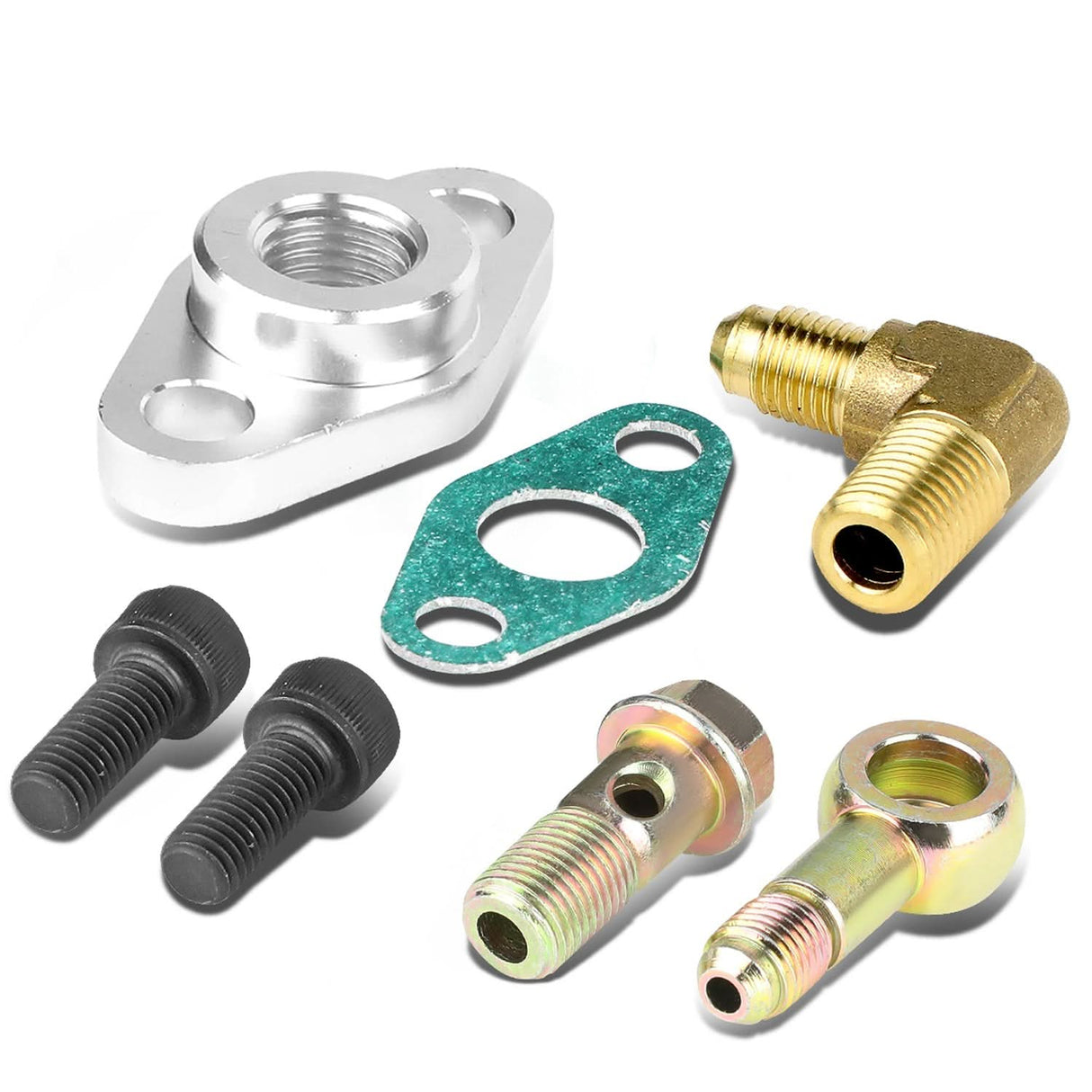Oil Feed Line Adapter with Banjo Bolt 4AN No Hose