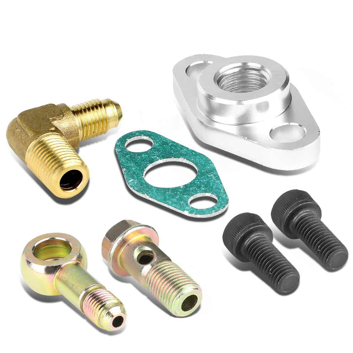 Oil Feed Line Adapter with Banjo Bolt 4AN No Hose