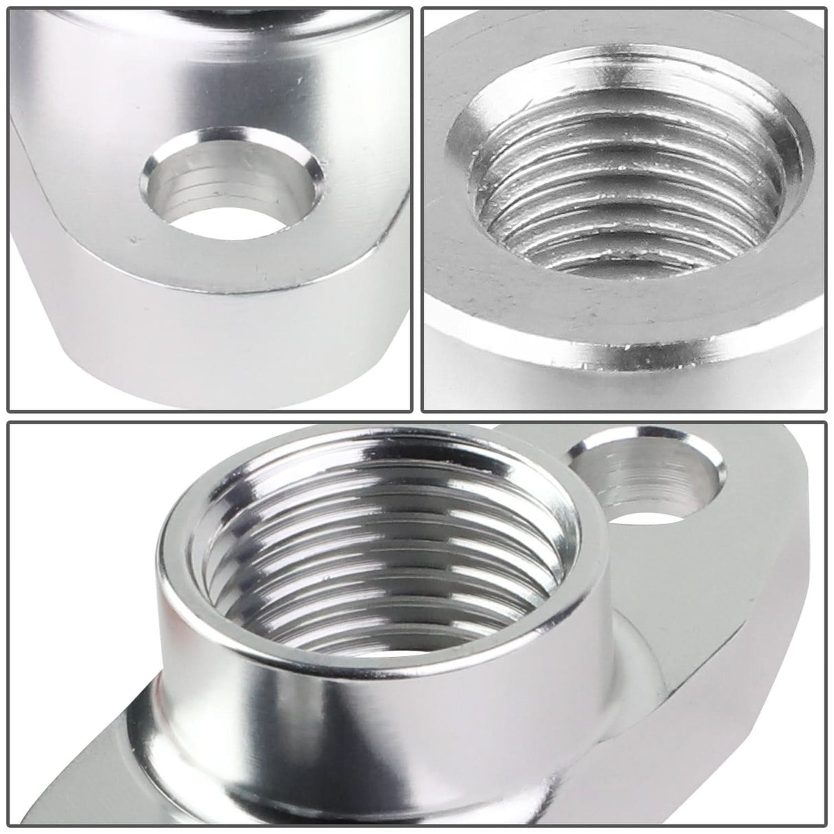 Oil Drain Line Flange Kit with Gasket and Bolts 10 AN Fitting
