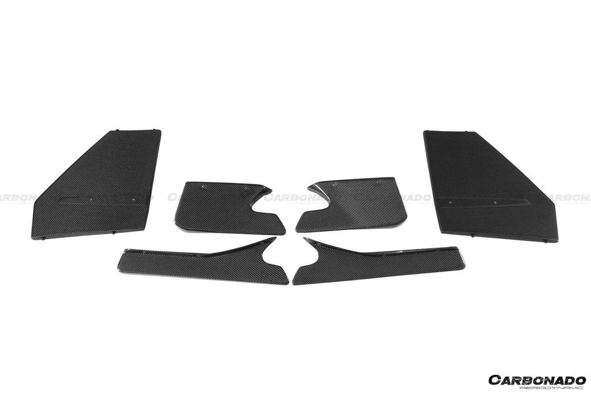 2011-2016 Lamborghini Aventador LP700 Coupe Roadster L Style Carbon Fiber Rear Diffuser Under Canards