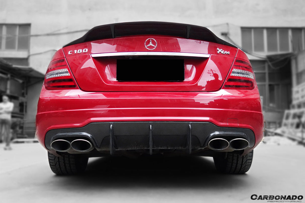 2012-2014 Mercedes Benz W204 C Class C63 AMG Carbon Fiber Rear Lip Diffuser
