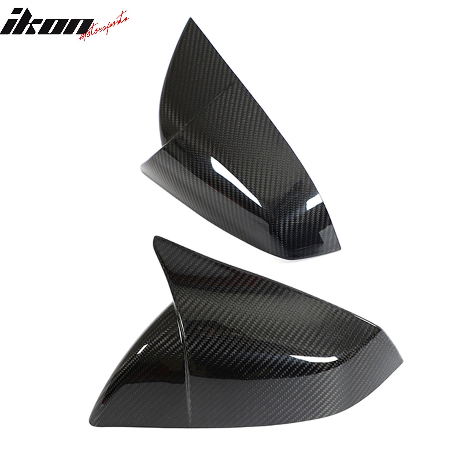 2021-2025 Tesla Model S Gloss Black Side Mirror Cover Dry Carbon Fiber