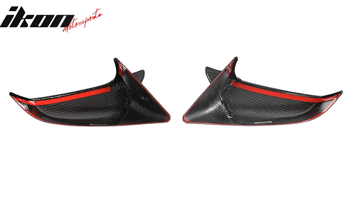 2021-2025 Tesla Model S Gloss Black Side Mirror Cover Dry Carbon Fiber