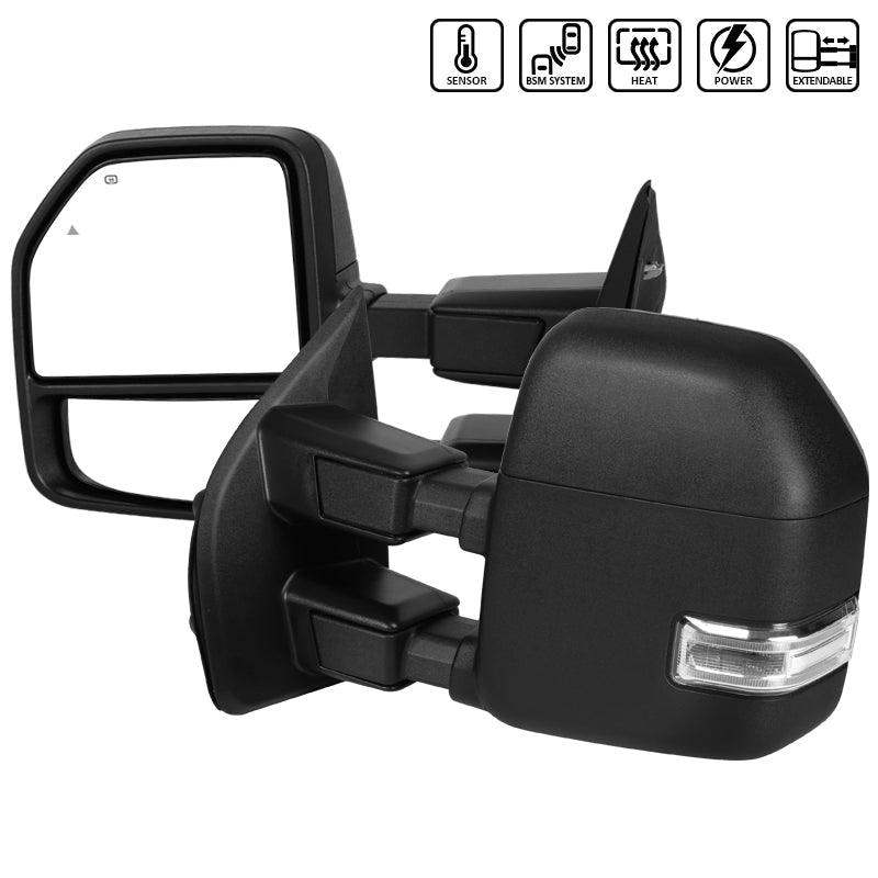 Spec-D Towing Mirrors Ford F250 (2017-2018-2019) Powered / Heated / LED Turn Signal