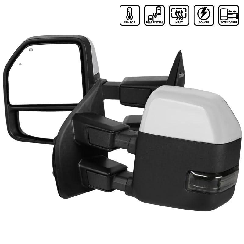 Spec-D Towing Mirrors Ford F250 (2017-2018-2019) Powered / Heated / LED Turn Signal