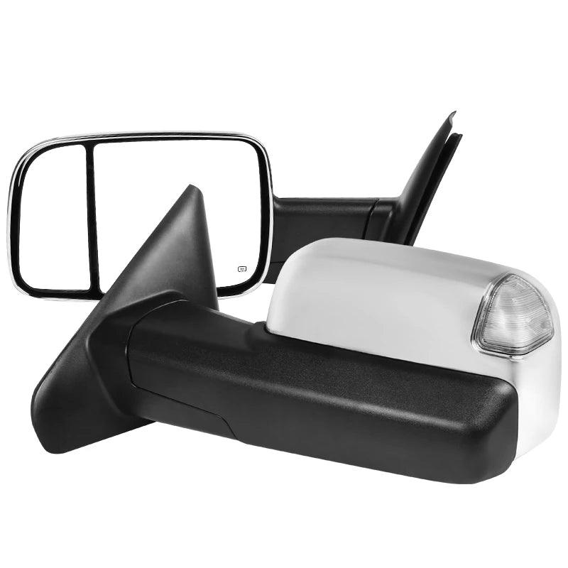 Spec-D Towing Mirrors Dodge Ram (2002-2008) Black / Chrome Power Heated