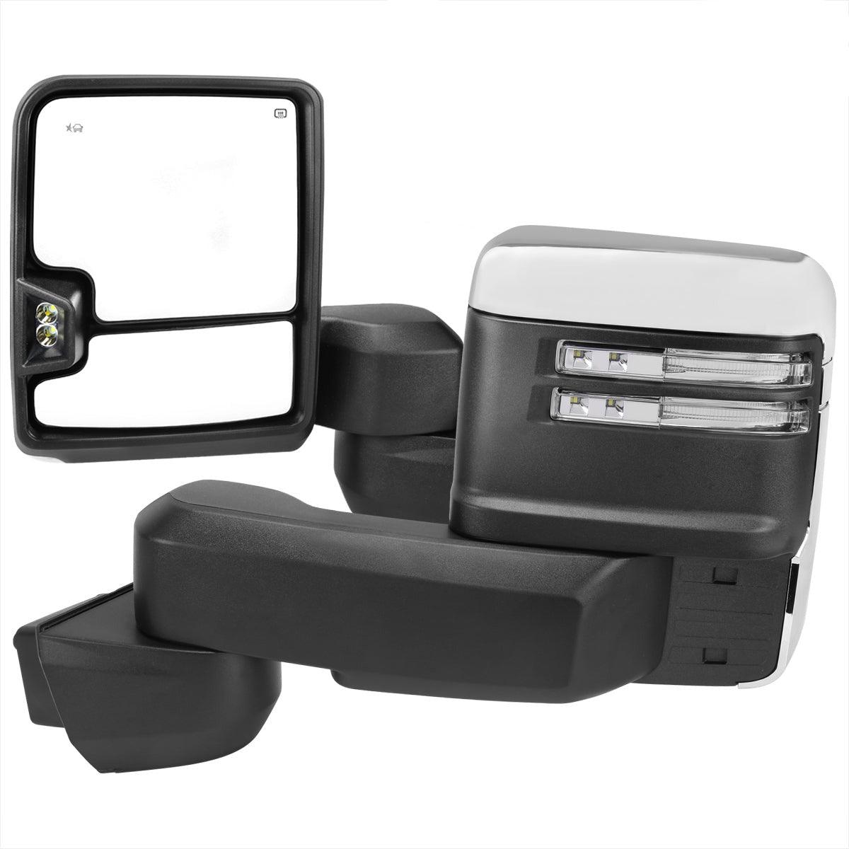 Spec-D Towing Mirrors Chevy Silverado 2500HD & 3500HD (2020 2021 2022) Power, Heated & Expandable