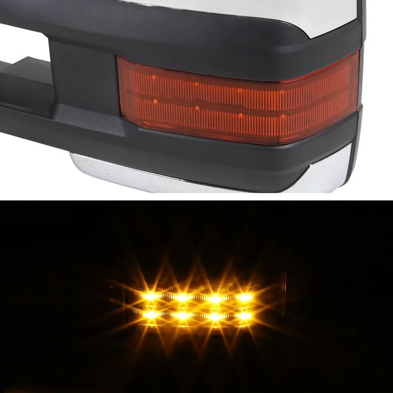 Spec-D Towing Mirrors Chevy Avalanche 1500/2500 (2002) LED / Powered / Heated