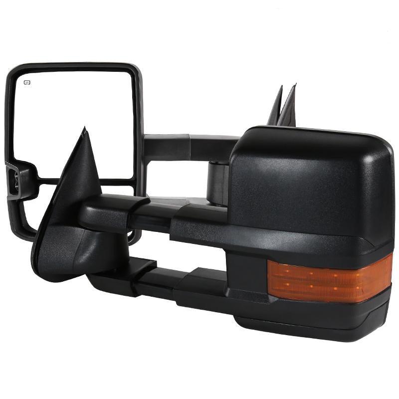 Spec-D Towing Mirrors Chevy Silverado (1999-2002) Powered Extended w/ LED