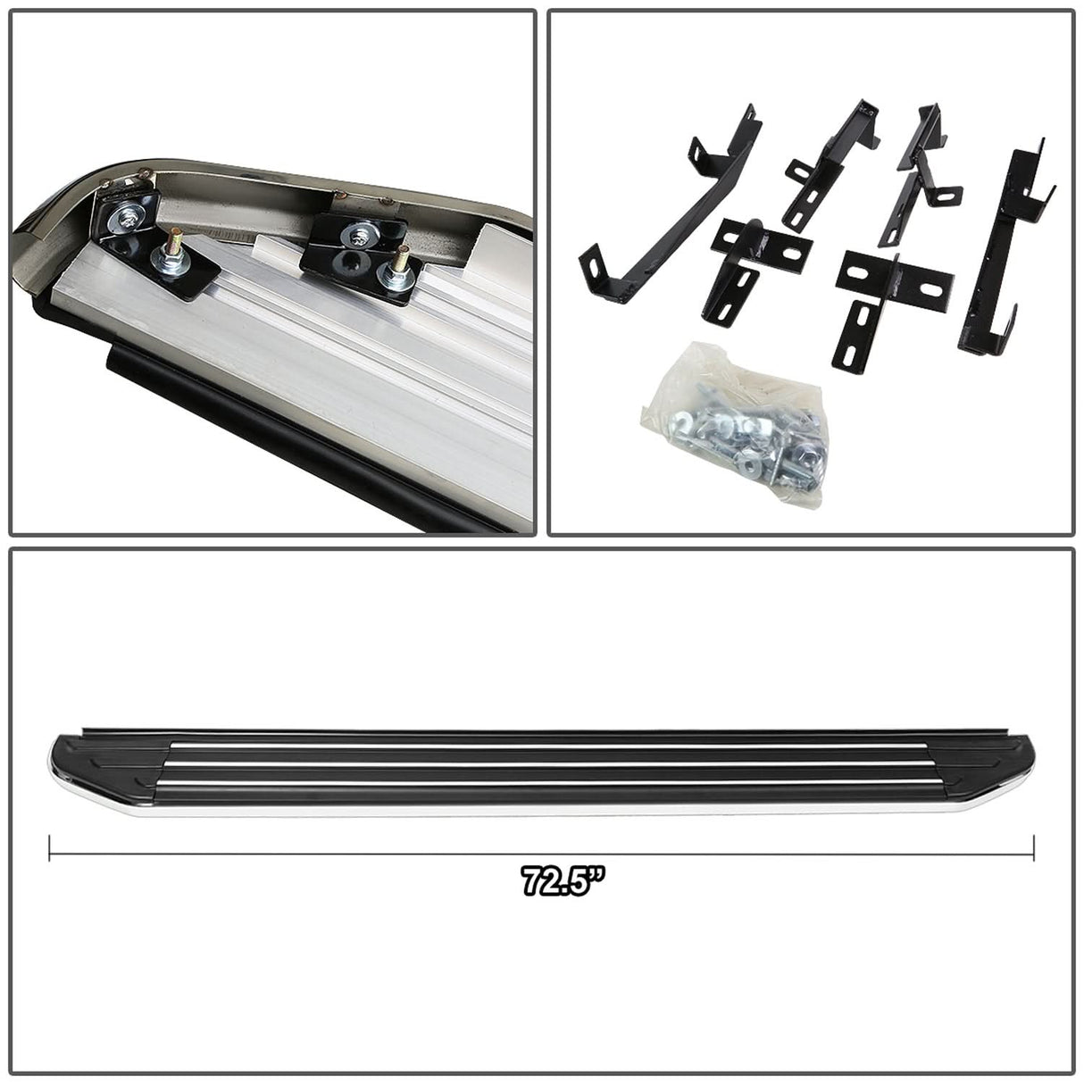 2008-2013 Toyota Highlander 6 Inch Running Boards - Aluminum