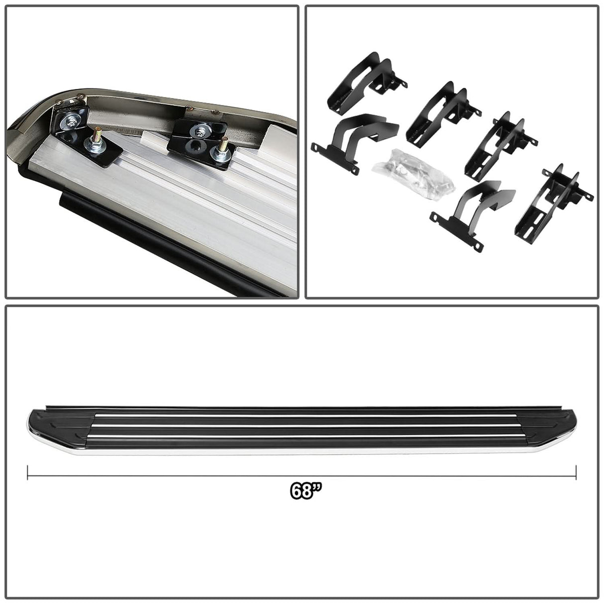 2011-2019 Jeep Grand Cherokee / 2011-2018 Dodge Durango Running Boards Aluminum