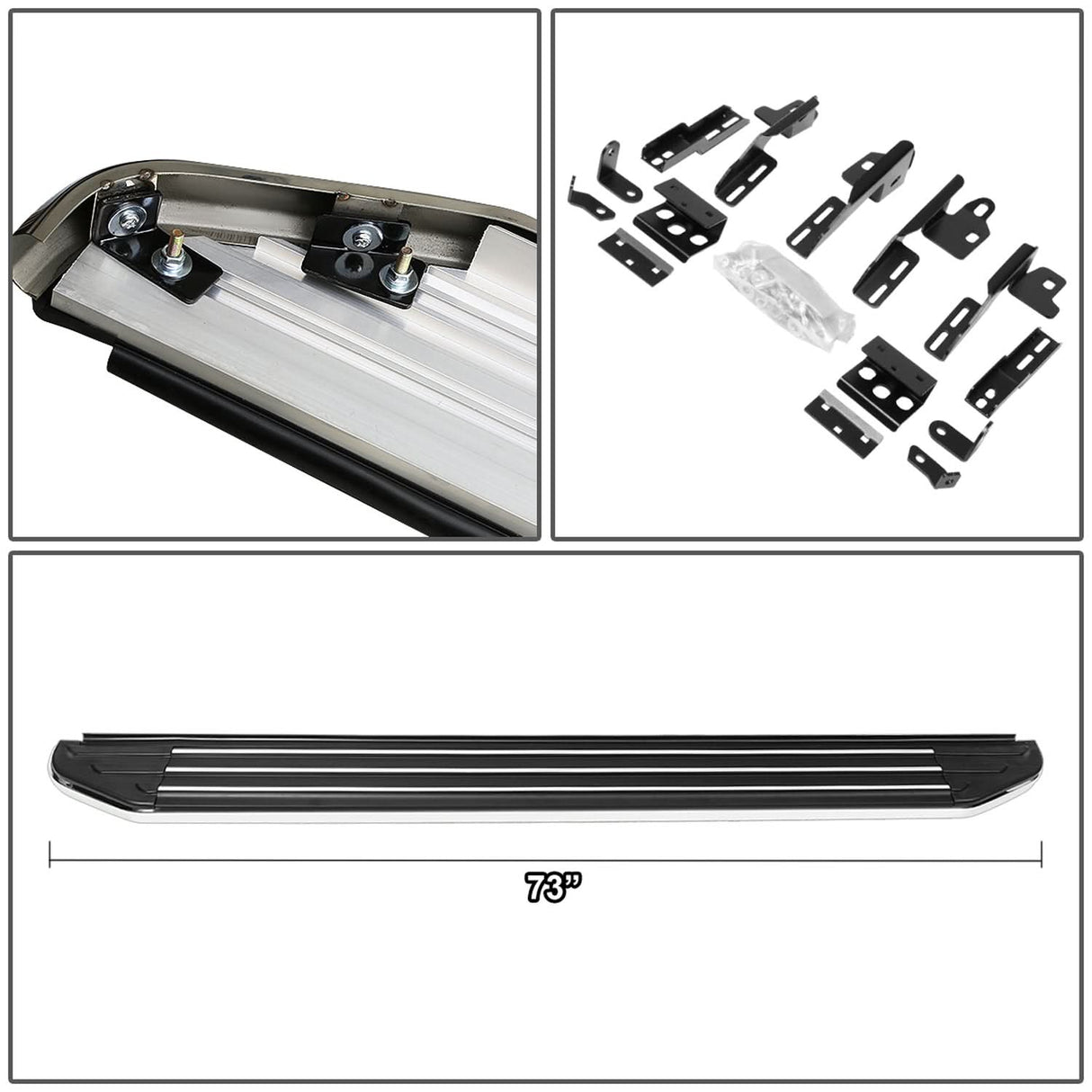 2011-2019 Ford Explorer 5.5" Aluminum Running Boards - Black