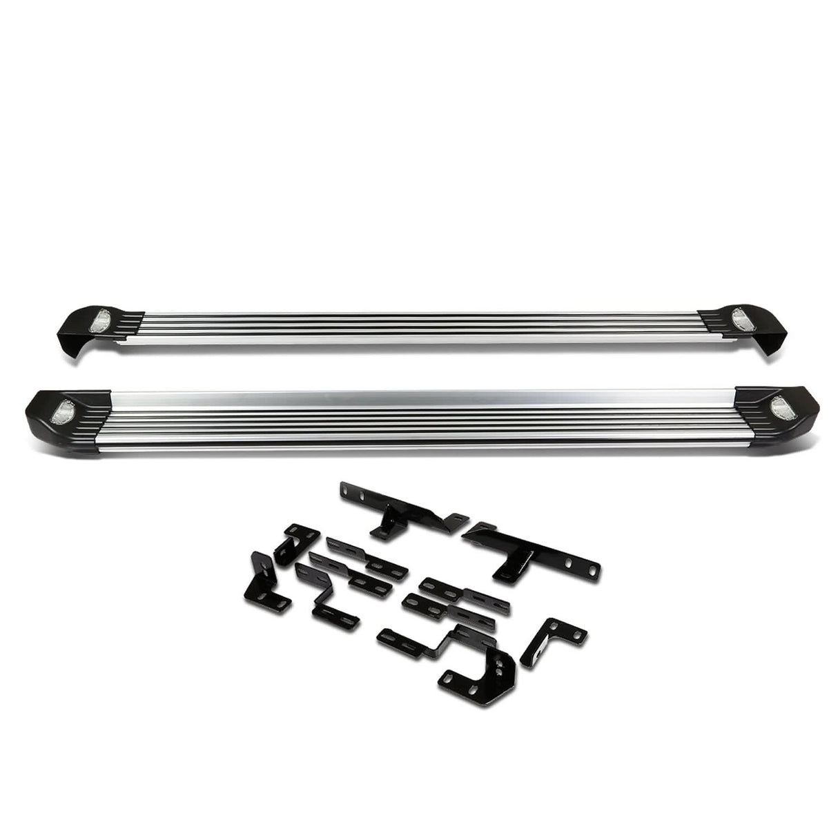 2008-2013 Toyota Highlander LED Running Boards Aluminum Black