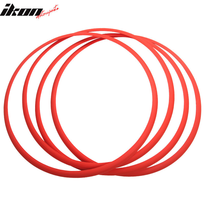 Heavy Duty Wheel Guard Rim Protecting Trim 17in Red