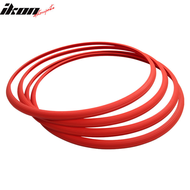 Heavy Duty Wheel Guard Rim Protecting Trim 17in Red