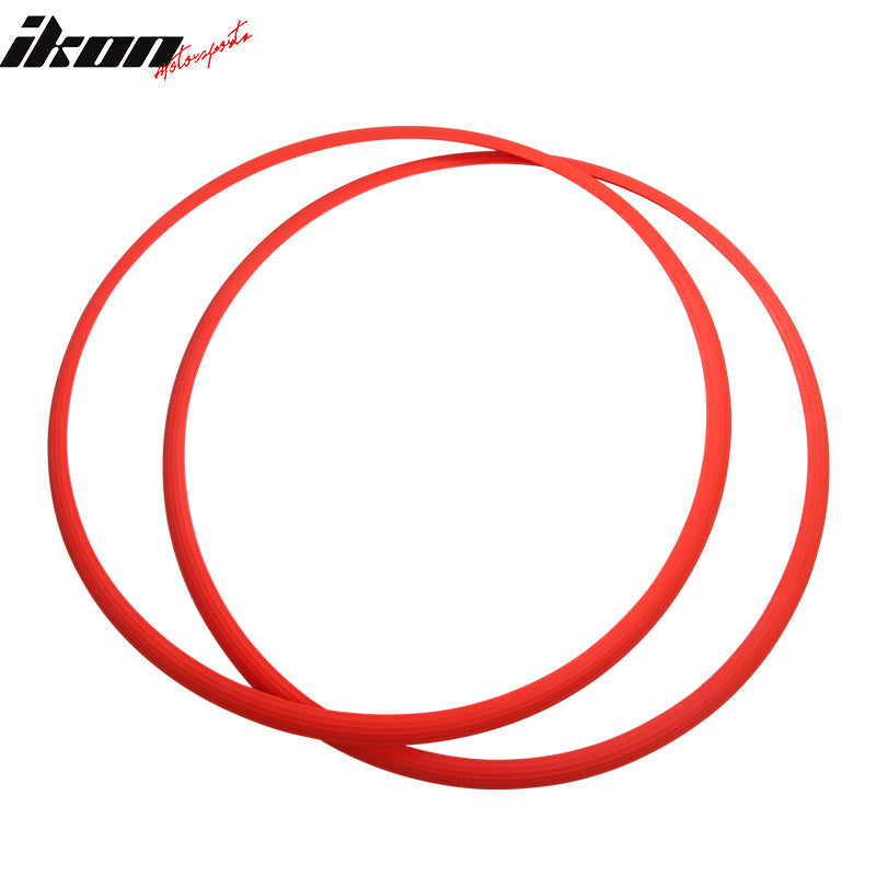 Heavy Duty Wheel Guard Rim Protecting Trim 17in Red