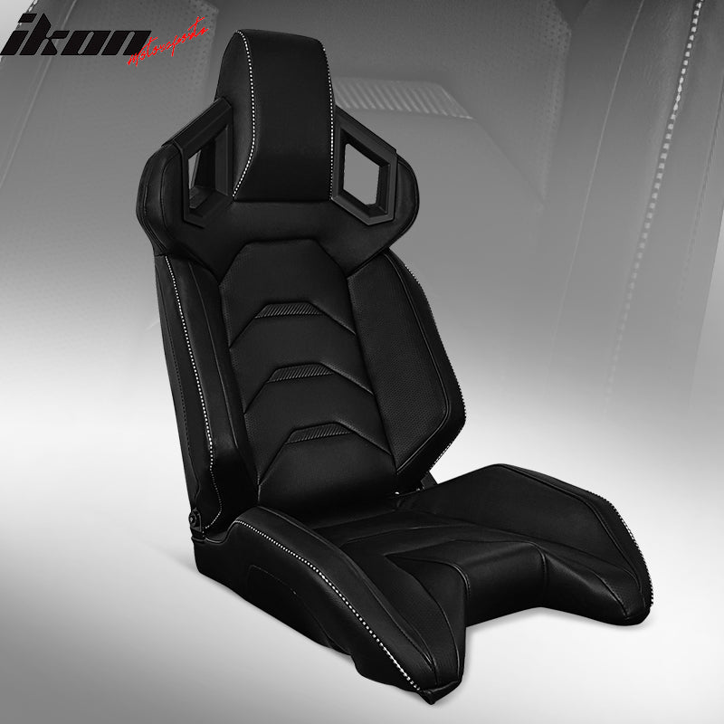 Universal Racing Seat Dual Slider PU Carbon Leather