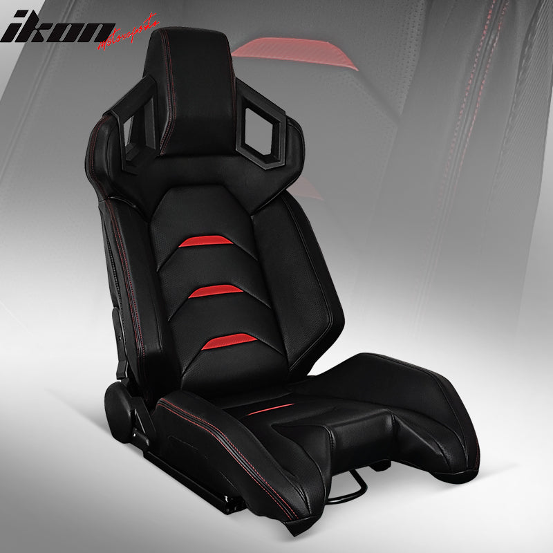 Universal Racing Seat Dual Slider PU Carbon Leather