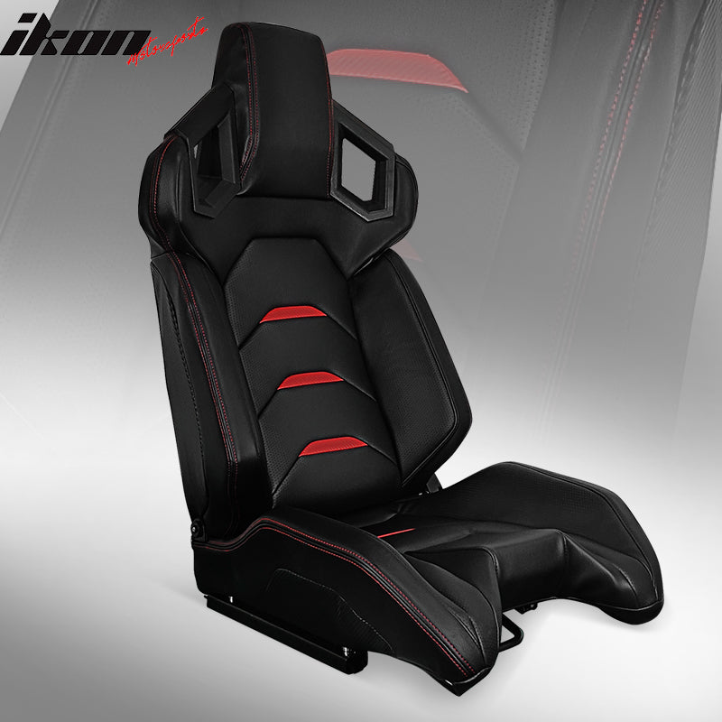 Universal Racing Seat Dual Slider PU Carbon Leather