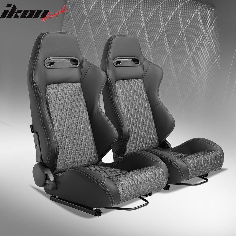 Universal Pair Reclinable Racing Seat with Dual Slider