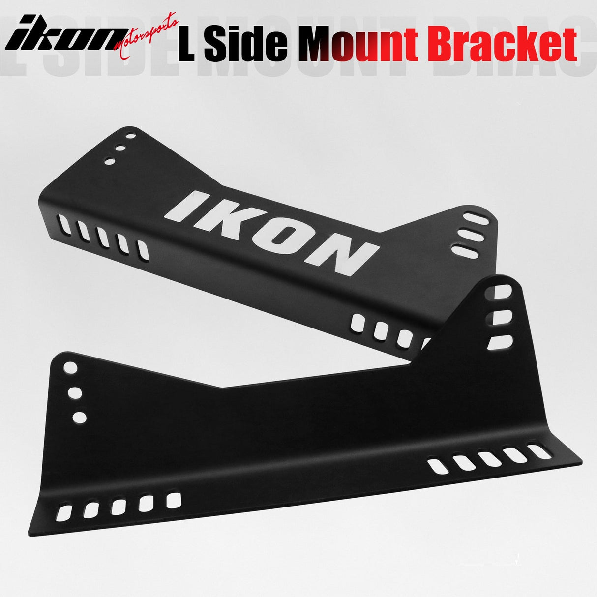 Universal Racing Bucket Seats Slider Suede Left+ Right Black Red