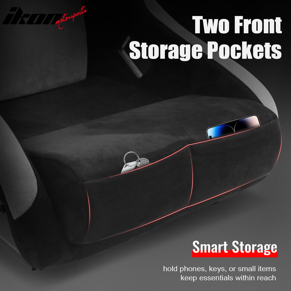 Universal Racing Bucket Seats W/ 4 Point 3" Belt Harness Black