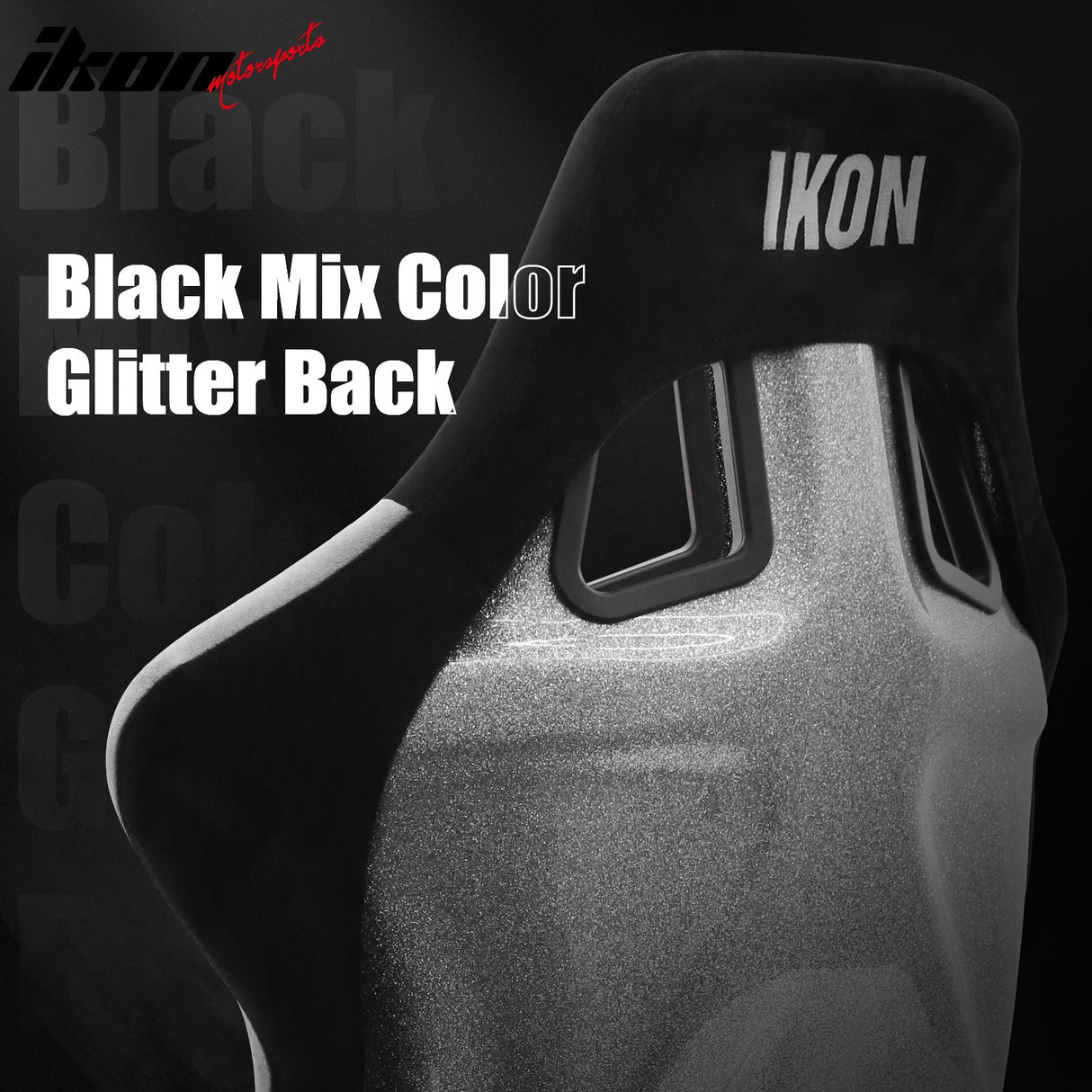 Universal Racing Bucket Seats W/ 4 Point 3" Belt Harness Black