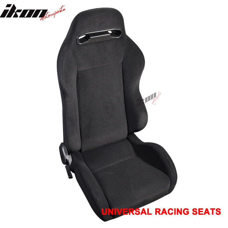 Universal Rco Cloth All Black Racing Seats(Pair)