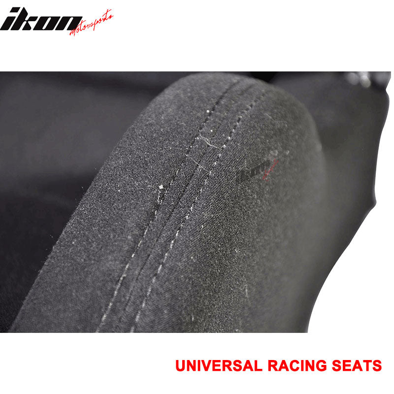 Universal Rco Cloth All Black Racing Seats(Pair)