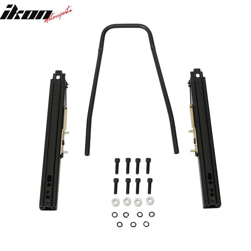 Classic Bucket Single Black Seat With Sliders Suede Faux Leather PU