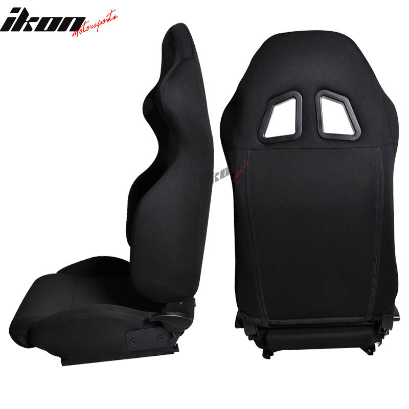 Universal JDM Style Black Racing Seats Cloth