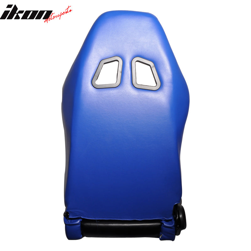 Universal Black Blue PVC Leather Passenger Side Racing Seats Slider