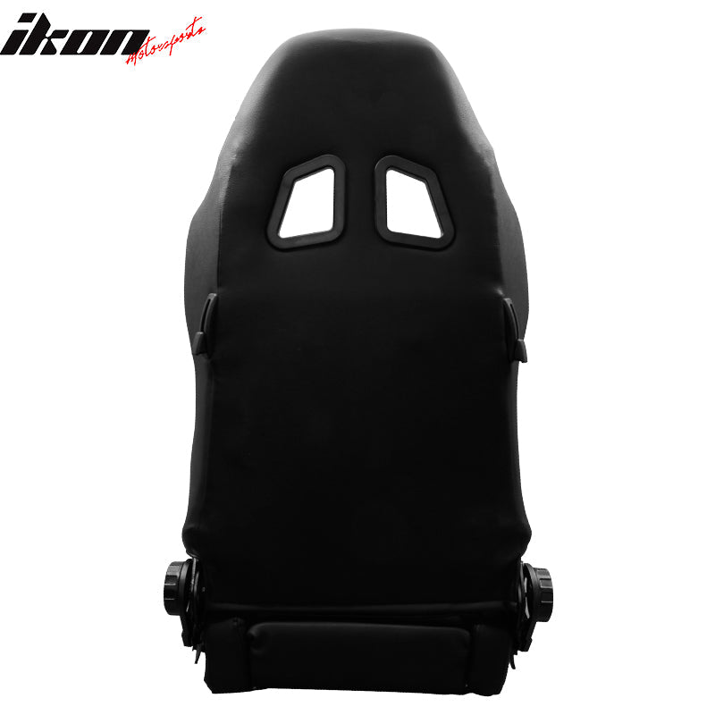Universal RS Style Balck Racing Bucket Seats PVC Leather