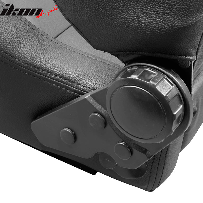 Universal RS Style Balck Racing Bucket Seats PVC Leather