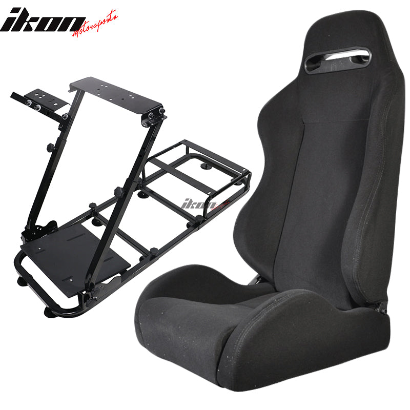 Simulator Cockpit Driving Seat Reclinable & Gear Shifter Mount