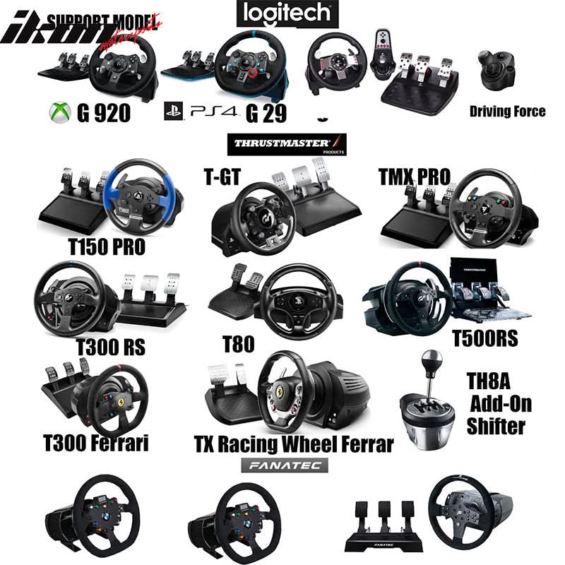 Blue Racing Seat Steering Wheel Stand Logitech G29 Thrustmaster