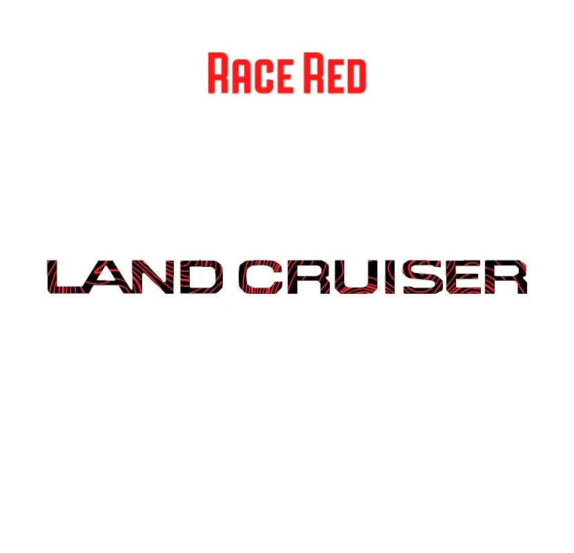 "Land Cruiser" Topographic Rear Tailgate Emblem Overlays - 2024+ Land Cruiser