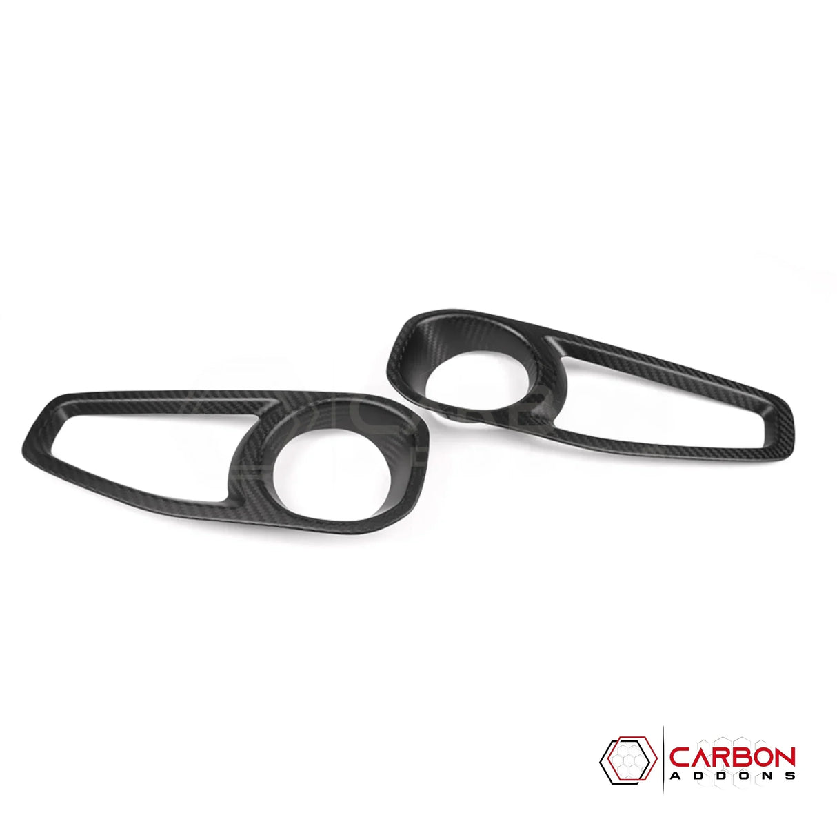 2018+ Jeep Wrangler JL & 2020+ Gladiator JT Real Carbon Fiber Fog Light Trim Covers (2pcs)