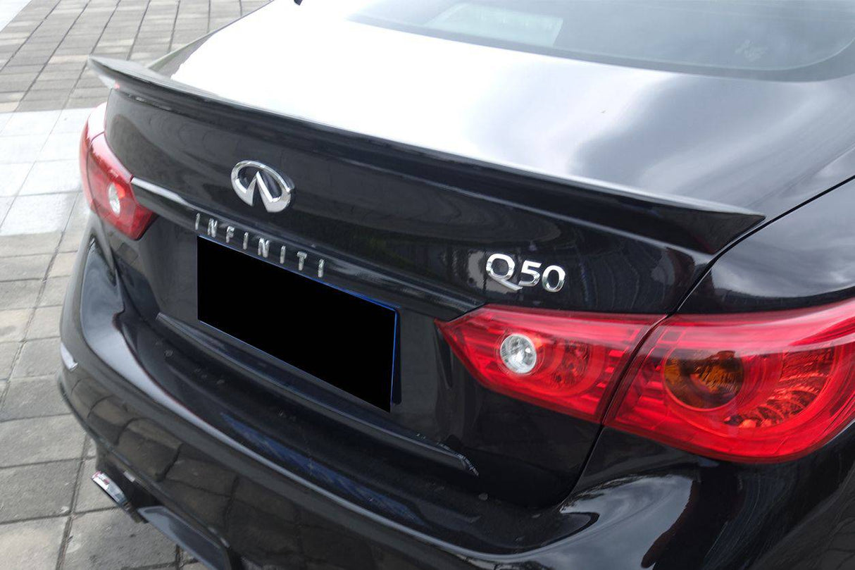 2014-2024 Infiniti Q50 Sedan SN Style Carbon Fiber Trunk Spoiler