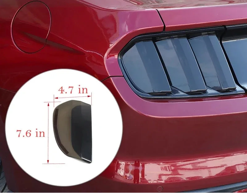 Smoked Tail Light Cover Trim Set for Ford Mustang 2015–2017