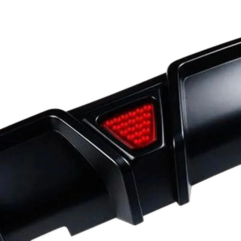 Honda Civic Rear Bumper Diffuser & Splitter Kit with LED Accent – Gloss Black (2016–2022 Sedan)